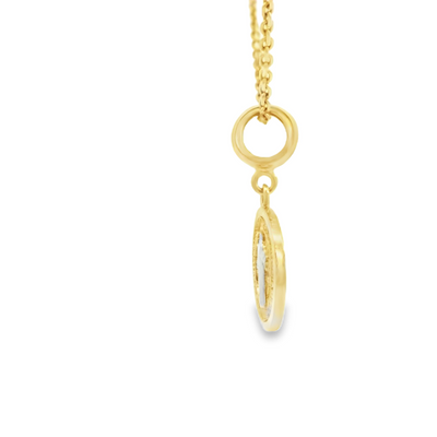 PENDANT 14KP SAINT BENEDITO SMALL ROUND
