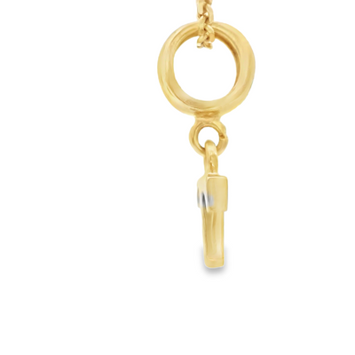 PENDANT 14K T Letter BailRing