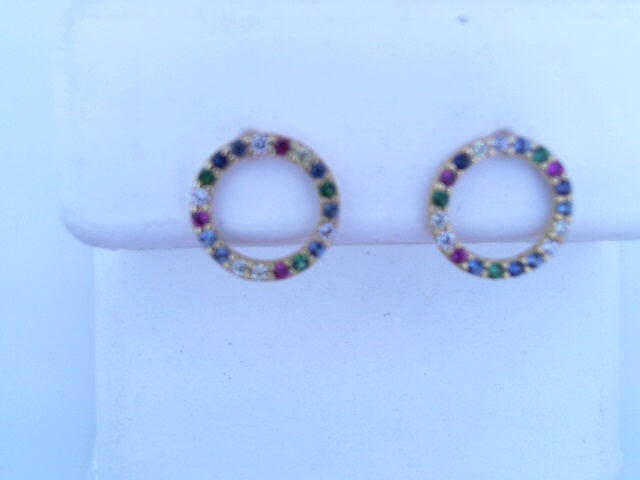 14KE 0.6G OPEN CZ MULTI COLOR ROUND