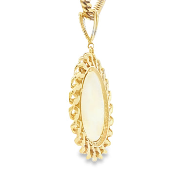 14 KARAT CHARM 
CZ ENGRAVEABLE ROUND