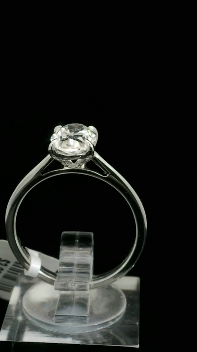 LABGROWN       14K WHITE ENGAGEMENT SOLITARY #7  D