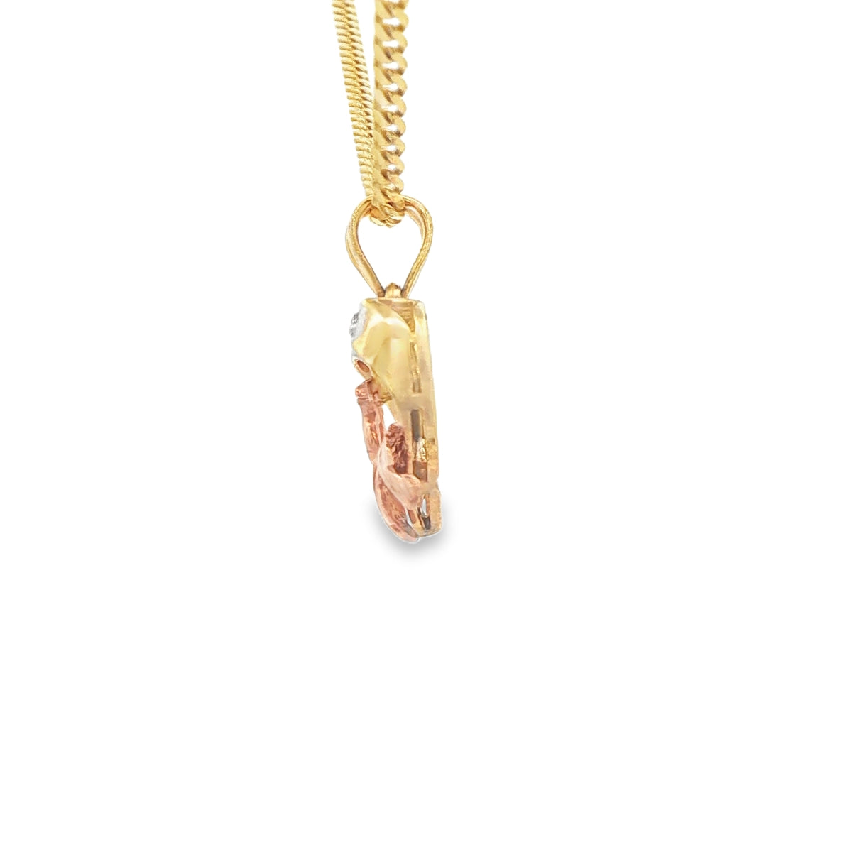 PENDANT 14K 2.5 G 15 HEART 3TONE