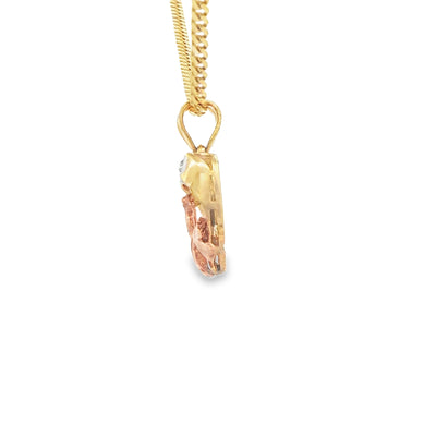 PENDANT 14K 2.5 G 15 HEART 3TONE