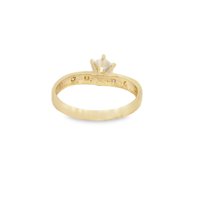 14K Solitaire CZ Size 8.5