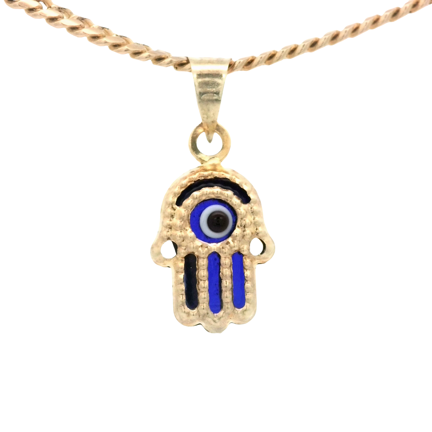 PENDANT 14K HANSMA EVIL BLUE MILIGRAIN