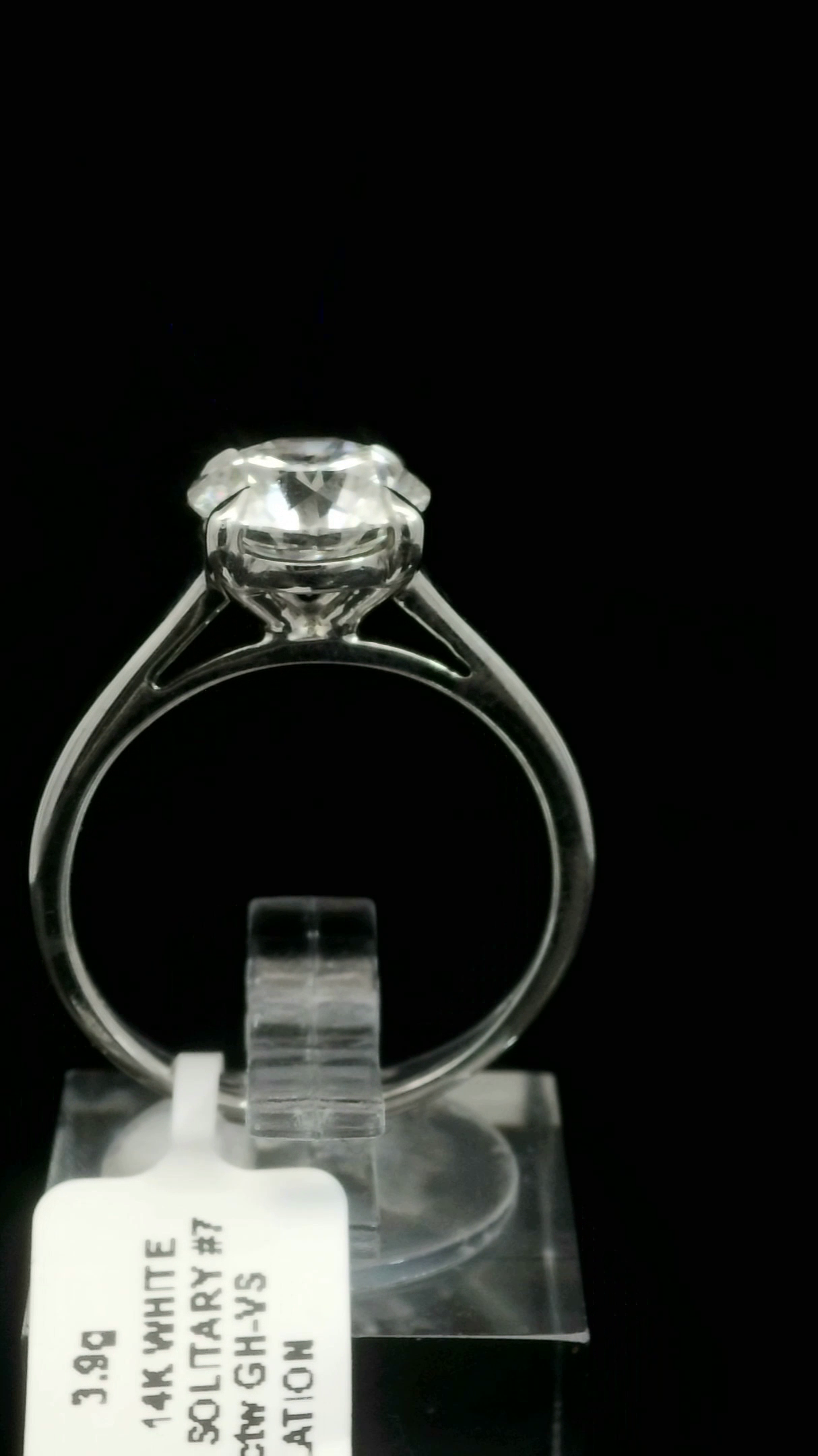 LABGROWN       14K WHITE ENGAGEMENT SOLITARY #7  D
