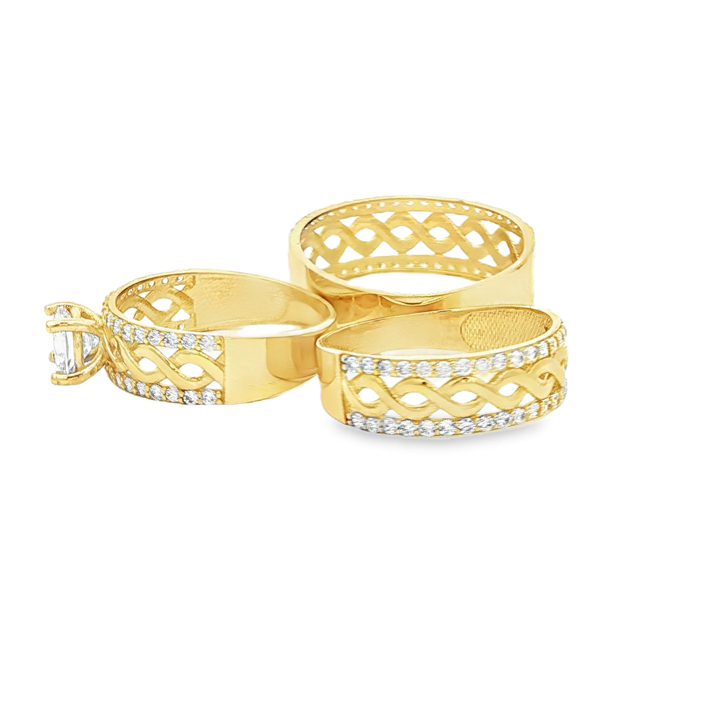 14 KARAT RING SIZE 10.75 WEIGHT: 3G : 7.6MM CZ MON