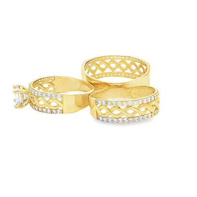 14 KARAT RING SIZE 10.75 WEIGHT: 3G : 7.6MM CZ MON
