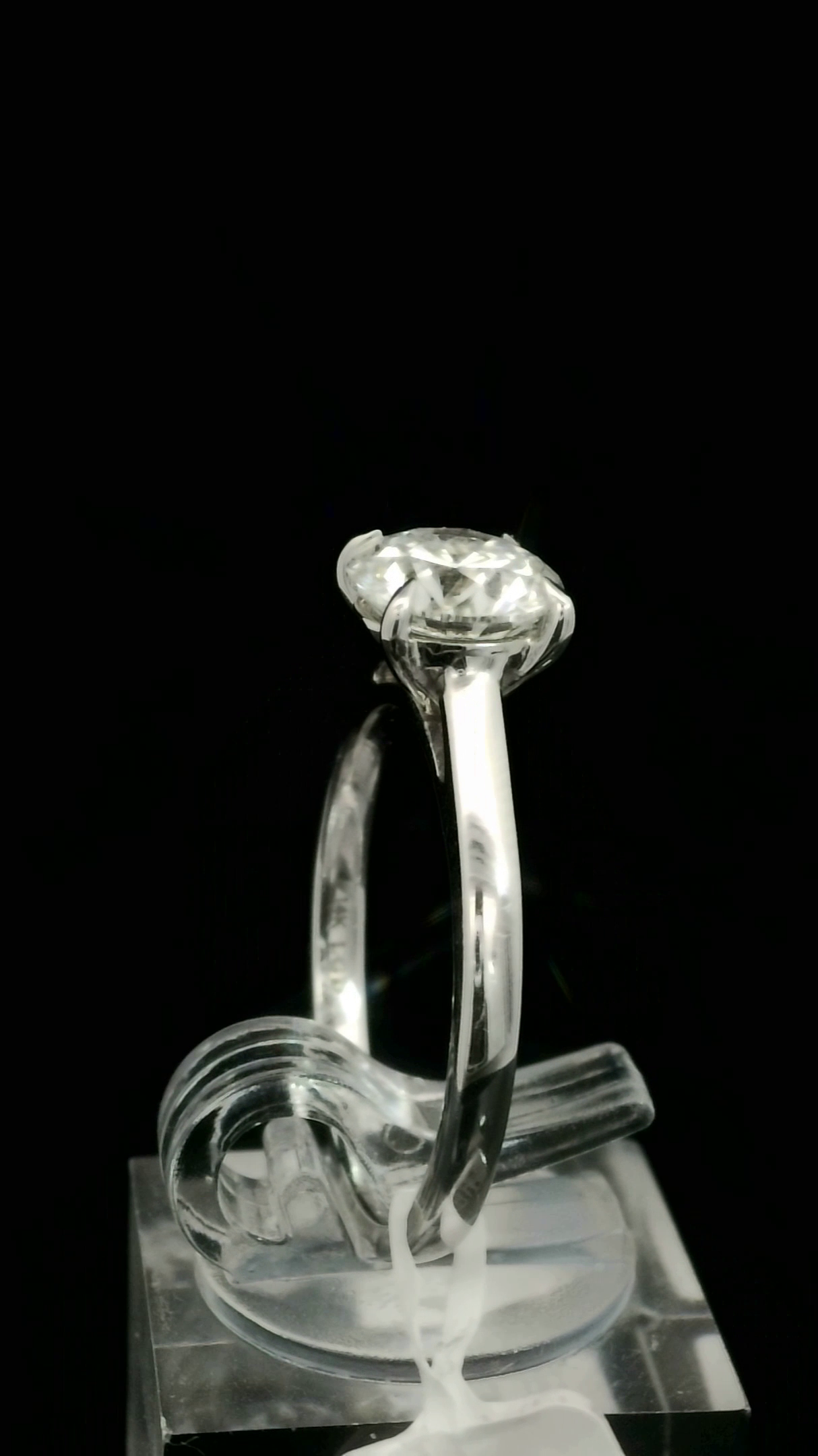 LABGROWN       14K WHITE ENGAGEMENT SOLITARY #7  D