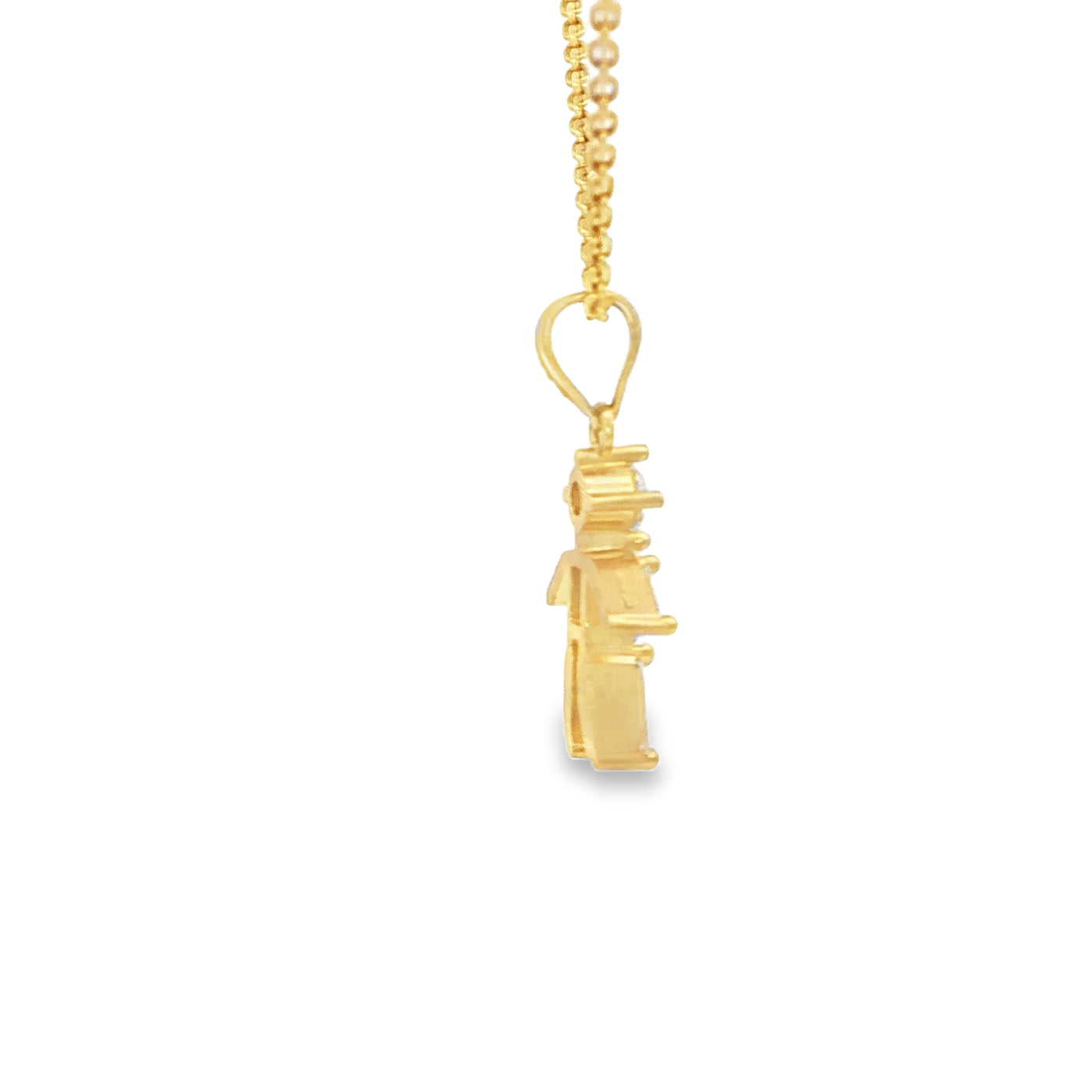 PENDANT 14K BOY CZ BAGUETTE STYLE BOY