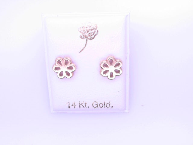 14 KARAT STUD EARRINGS WEIGHT: 0.8G : 5MM CZ CLEAR