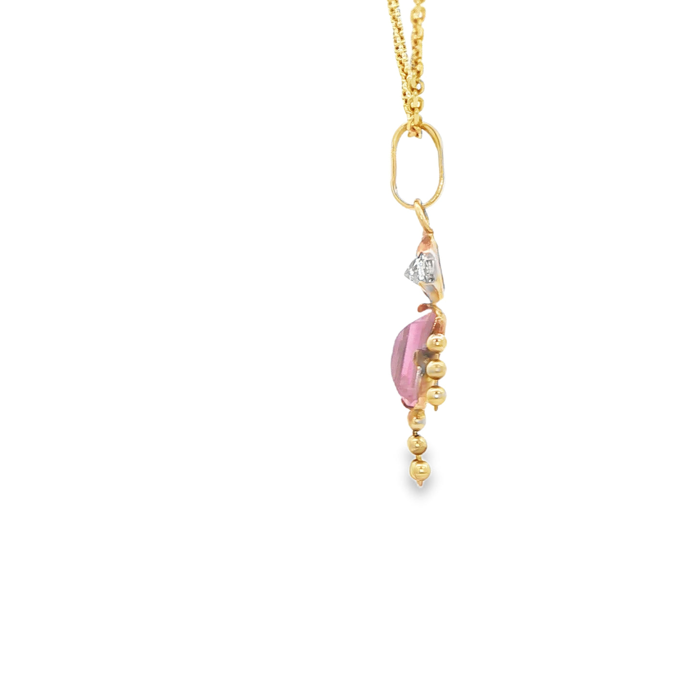 PENDANT 14KP PENDANT CZ PINK BOY DANGLE LEGS N ARMS