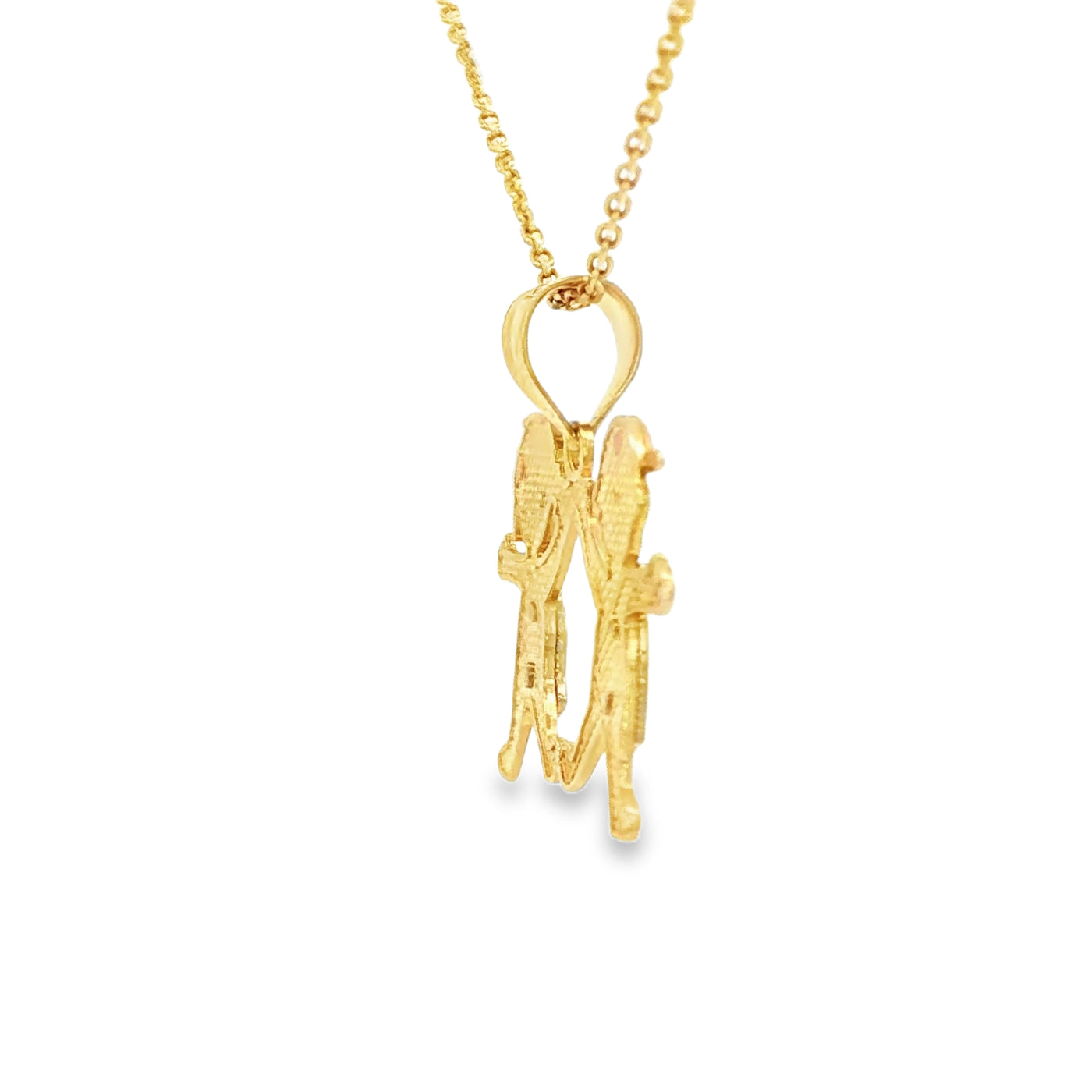 PENDANT 14KP 2.6G BOY GIRL BOY GIRL 3TONE