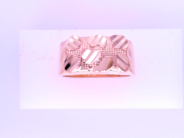 14 KARAT NUGGET RING SIZE 10 WEIGHT: 5.3G SIZE/ OT