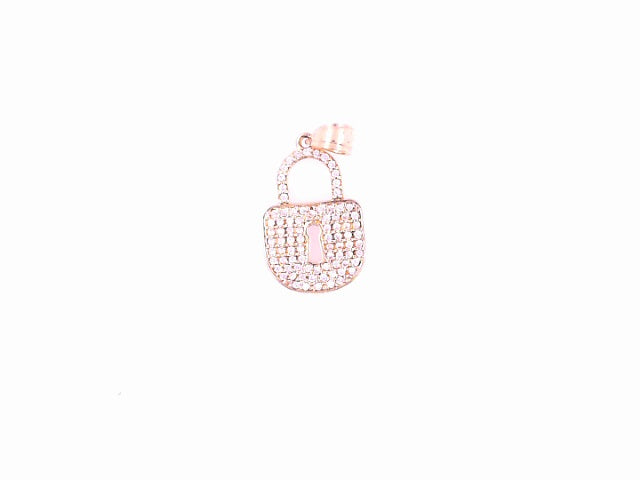 PENDANT 14K 1.6G LOCK CZ LOCK WITH KEY HOLE