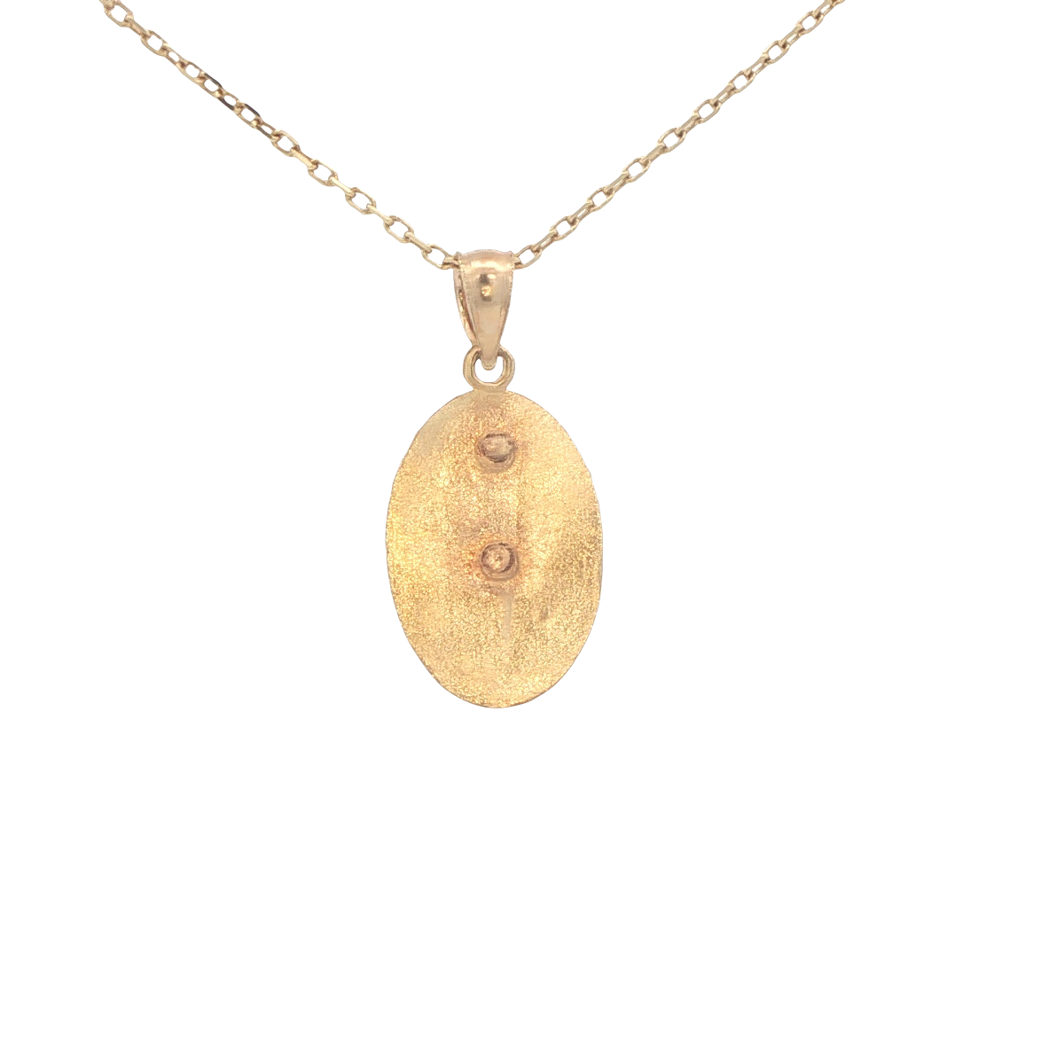 PENDANT 14K Guadalupe 15 oval DC