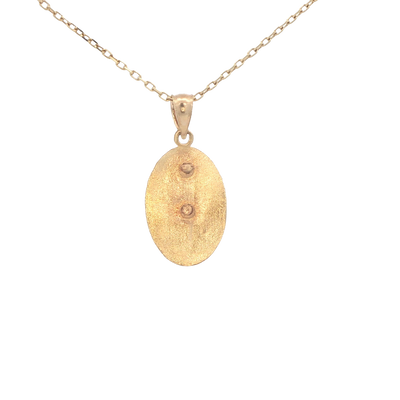 PENDANT 14K Guadalupe 15 oval DC