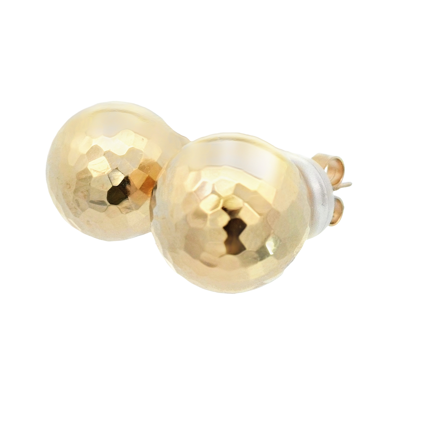 14K Disco Ball Stud Earrings