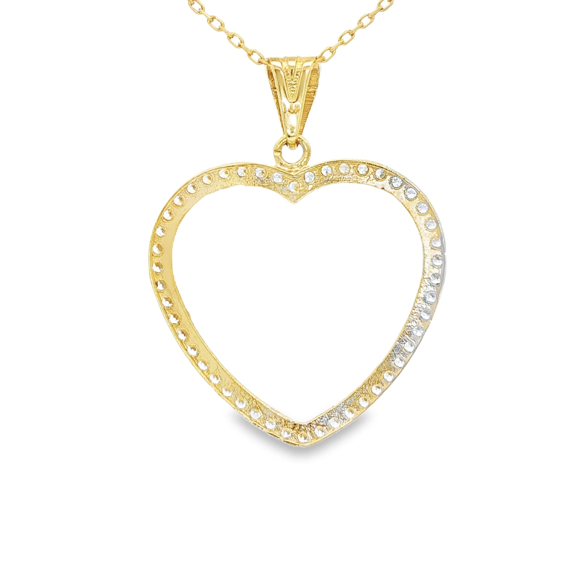14 KARAT CHARM WEIGHT: 2.0G : CZ HEART