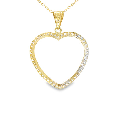 14 KARAT CHARM WEIGHT: 2.0G : CZ HEART