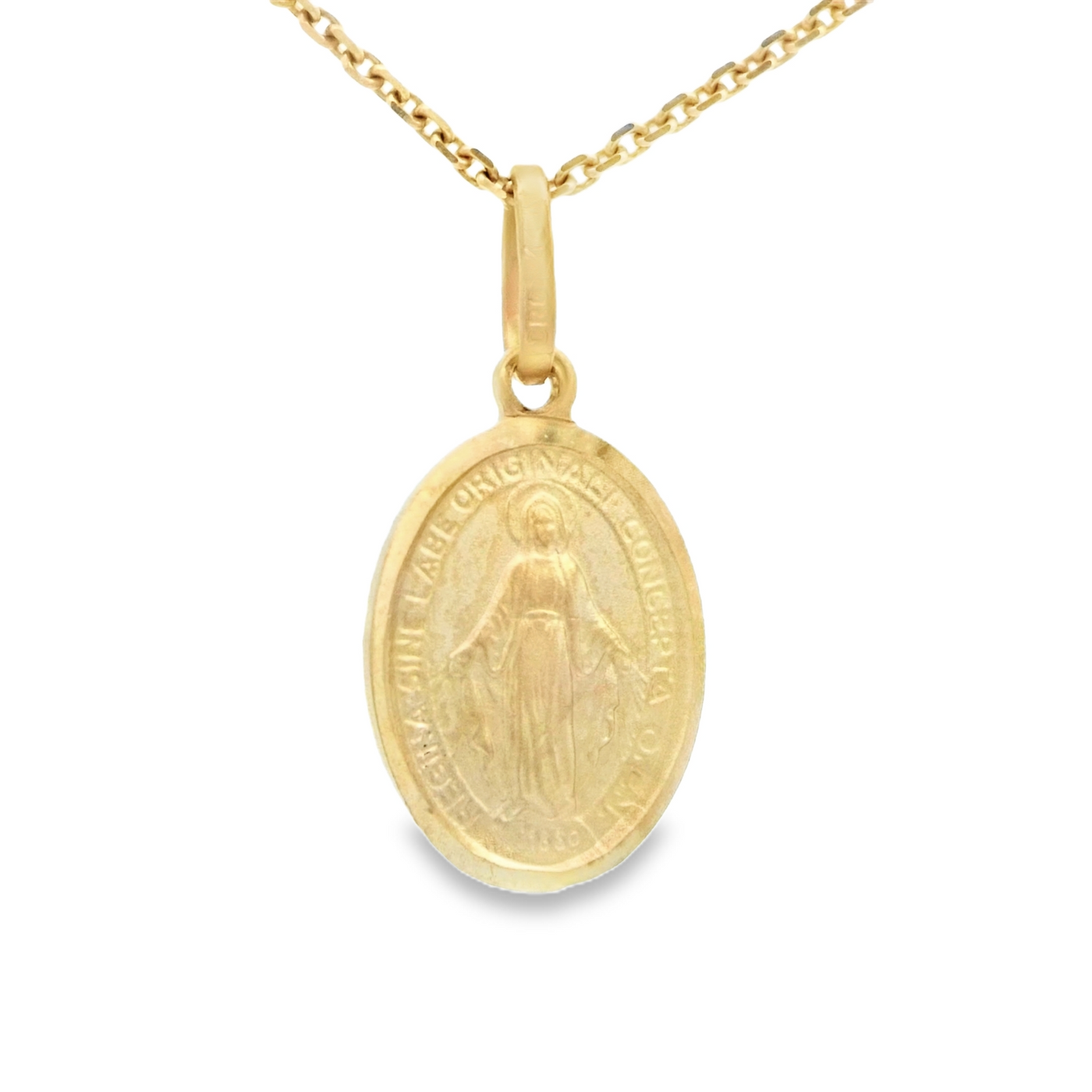 14K PENDANT  MILAGROSA VIRGEN MARY OVAL 1.7G
