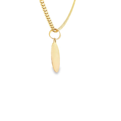 PENDANT 14K JESUS DC OVAL JESUS FACE 3TONE