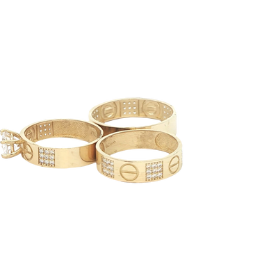 14 KARAT RING SIZE 7.5 WEIGHT: 2.8G : 5MM CZ SOLIT