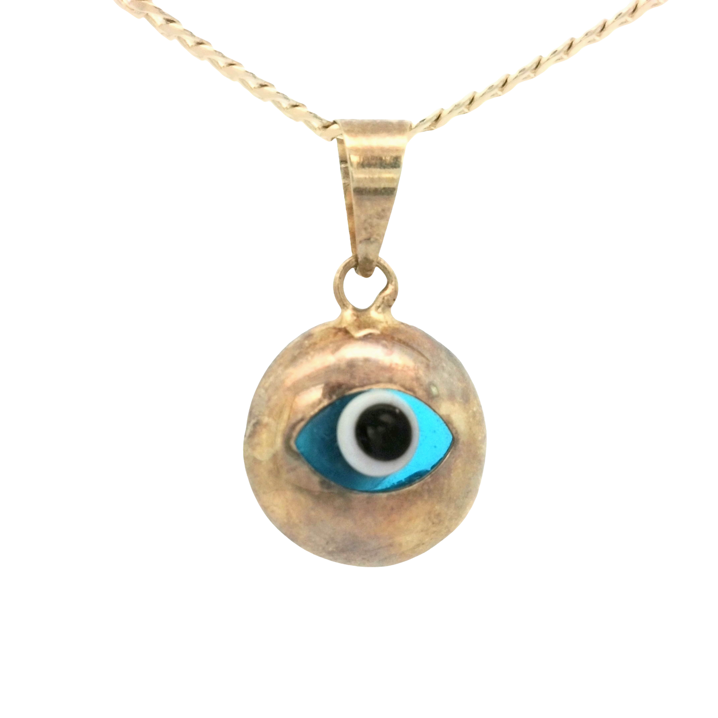 PENDANT 14K Eye Evil Blue Plain