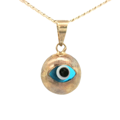 PENDANT 14K Eye Evil Blue Plain