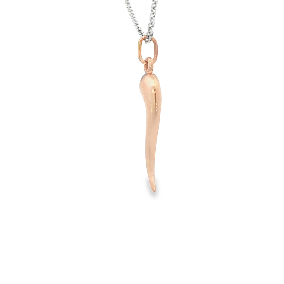 PENDANT 14K HORN ITALIAN HORN ROSE GOLD