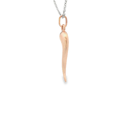 PENDANT 14K HORN ITALIAN HORN ROSE GOLD