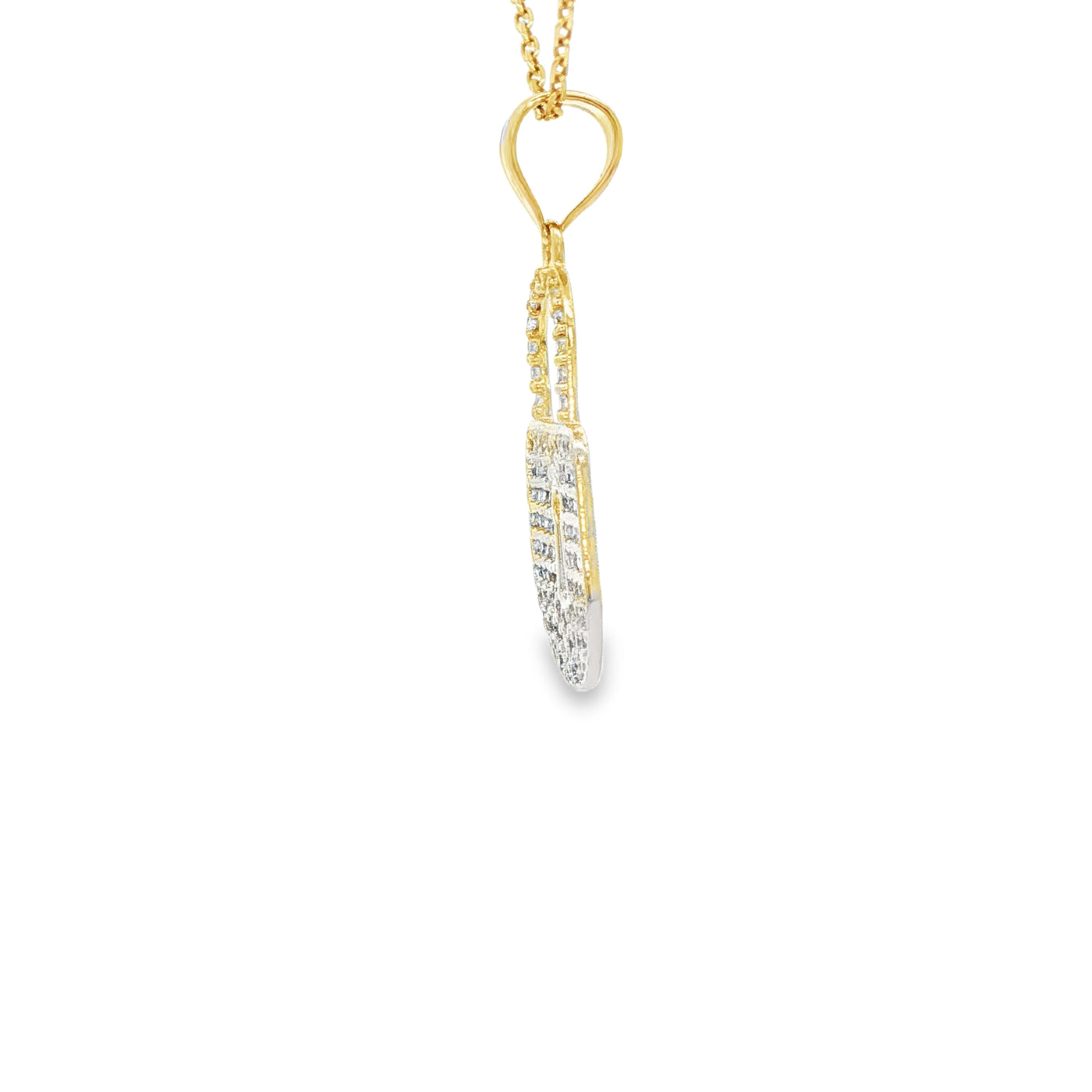 PENDANT 14K LOCK CZ LOCK WITH KEY HOLE