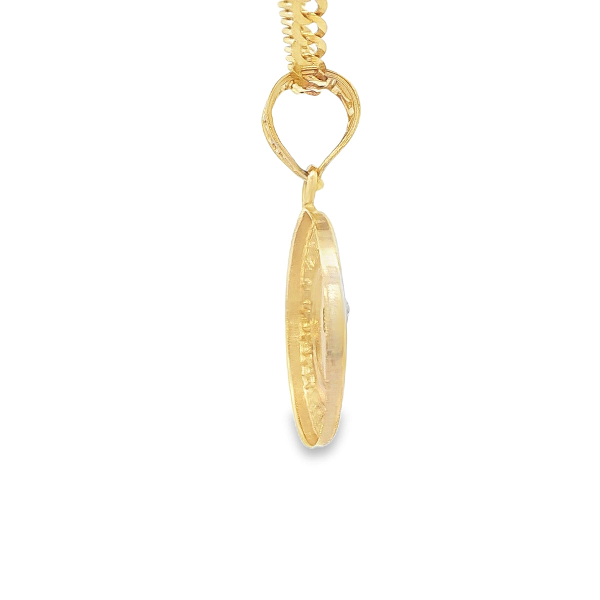 PENDANT 14KP 2.3G MEDUSA 2TONE VERSACE MEDUSA ROUN