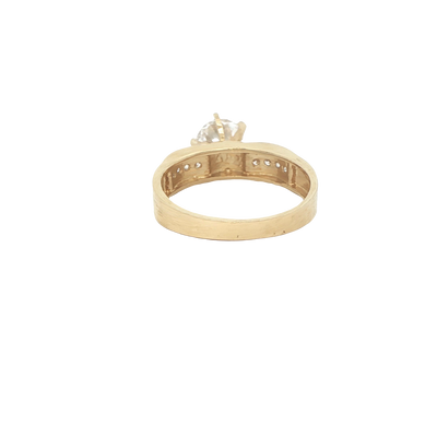 14 KARAT RING SIZE 7.5 WEIGHT: 3.3G : 4.4MM CZ SOL