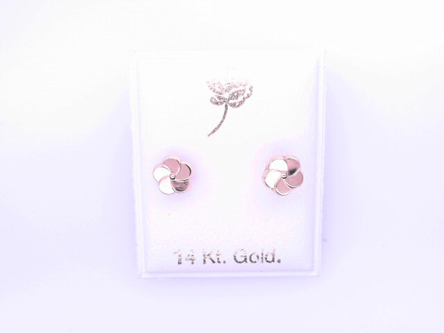 14 KARAT STUD EARRINGS WEIGHT: 0.8G : 5MM CZ CLEAR
