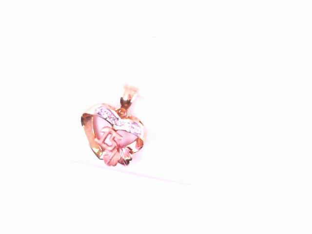 PENDANT 14K 2.5 G 15 HEART 3TONE