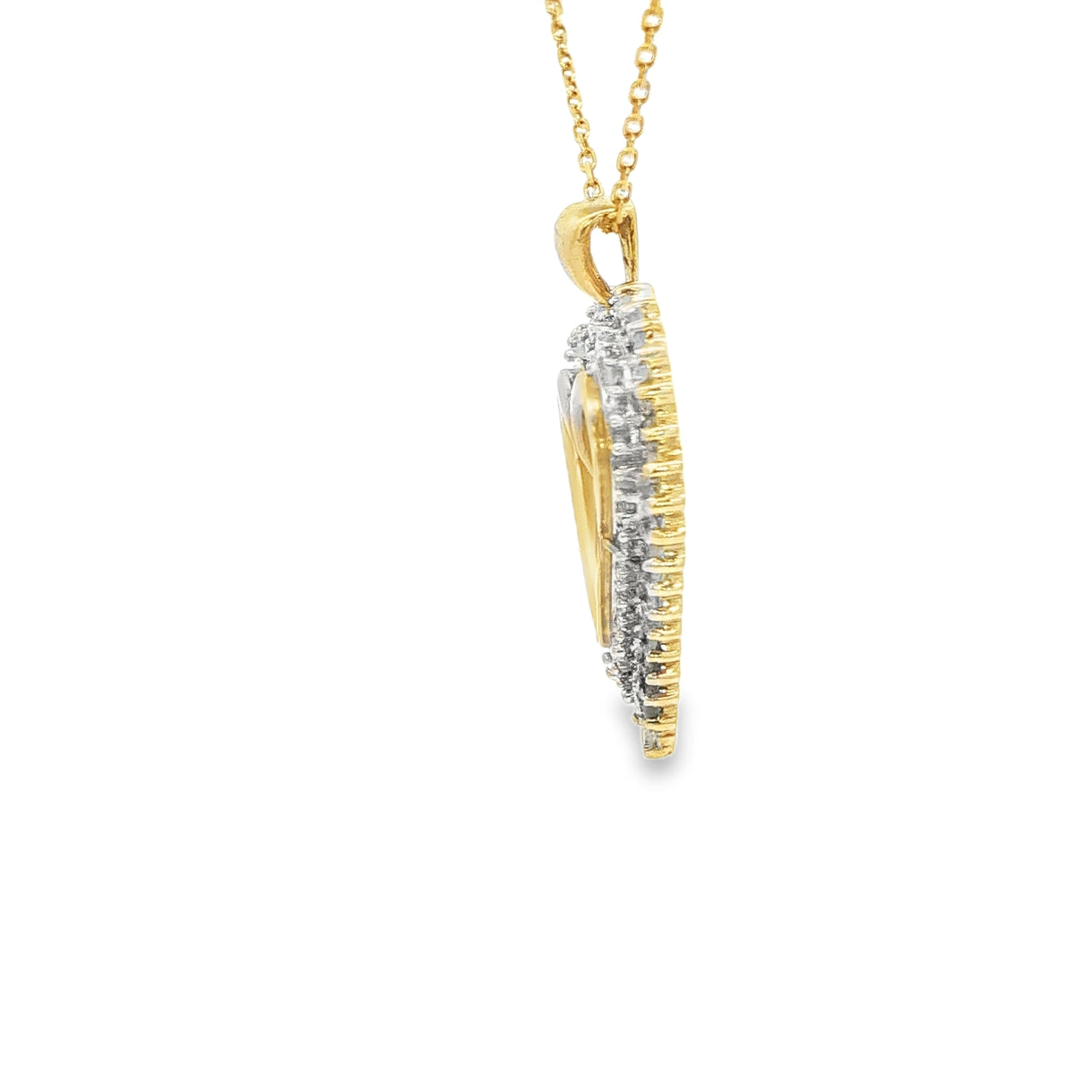 10 KARAT PENDANT NATURAL DIAMONDS HEART