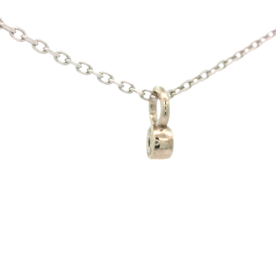 14K PENDANT WHITE DIAMOND ROUND BEZZLE DANGLE