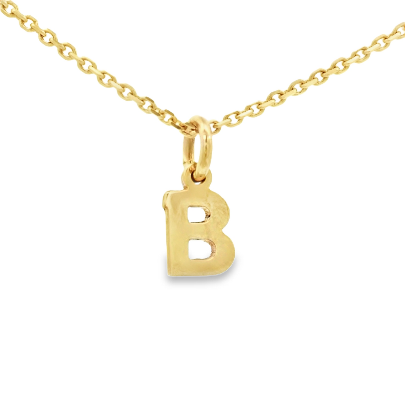 PENDANT 14K LETTER B TINY