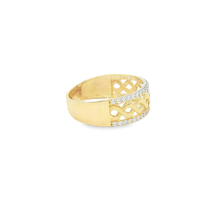14 KARAT RING SIZE 10.5 WEIGHT: 3.0G : 7.5MM CZ MO
