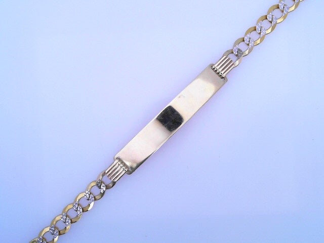 14 KARAT CUBAN ITALIAN CURB BRACELET LENGTH 8 WEIG
