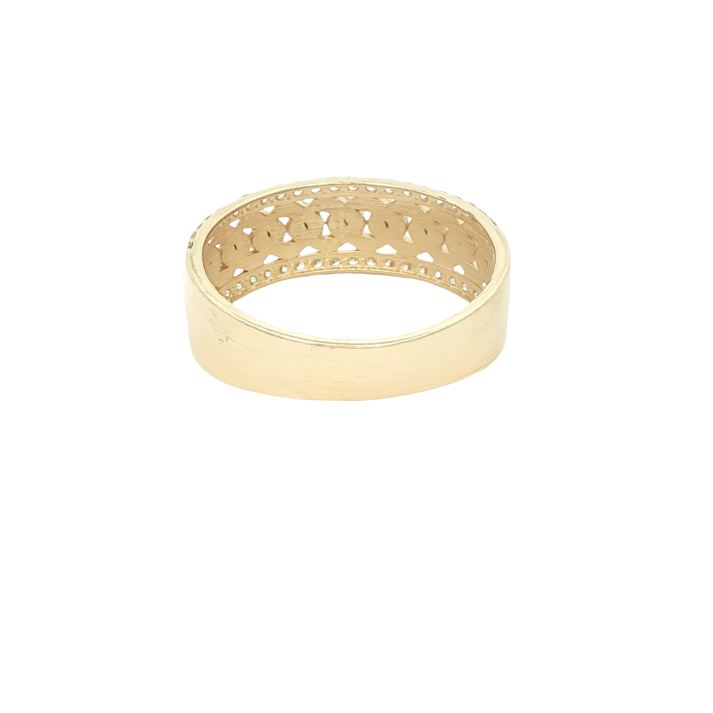 14 KARAT RING SIZE 10.25 WEIGHT: 3.8G : 7.5MM CZ C