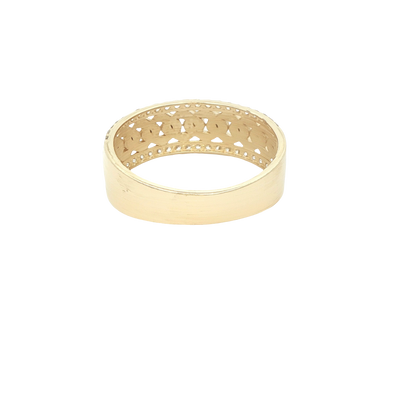 14 KARAT RING SIZE 10.25 WEIGHT: 3.8G : 7.5MM CZ C