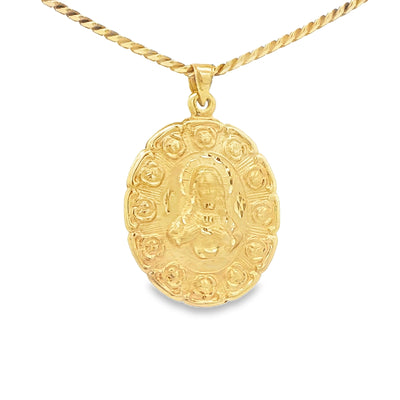 14KP 3.4G DOUBLE SIDED JESUS FACE GUADALUPE ROSE B