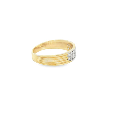 14 KARAT RING SIZE 7.25 WEIGHT: 3.5G : 4.8MM CZ SO