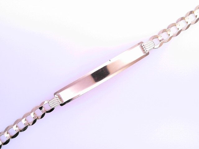 14 KARAT CUBAN ITALIAN CURB BRACELET LENGTH 7 WEIG