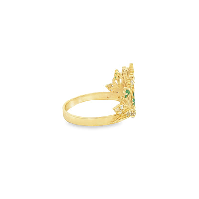 14 KARAT RING SIZE 8.25 WEIGHT: 3.4G : CZ QUINCE 1