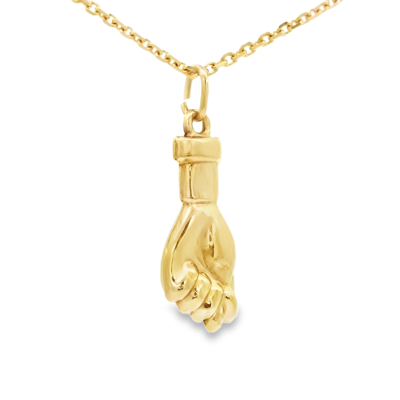 PENDANT 14KP FIST HAND FIST HAND