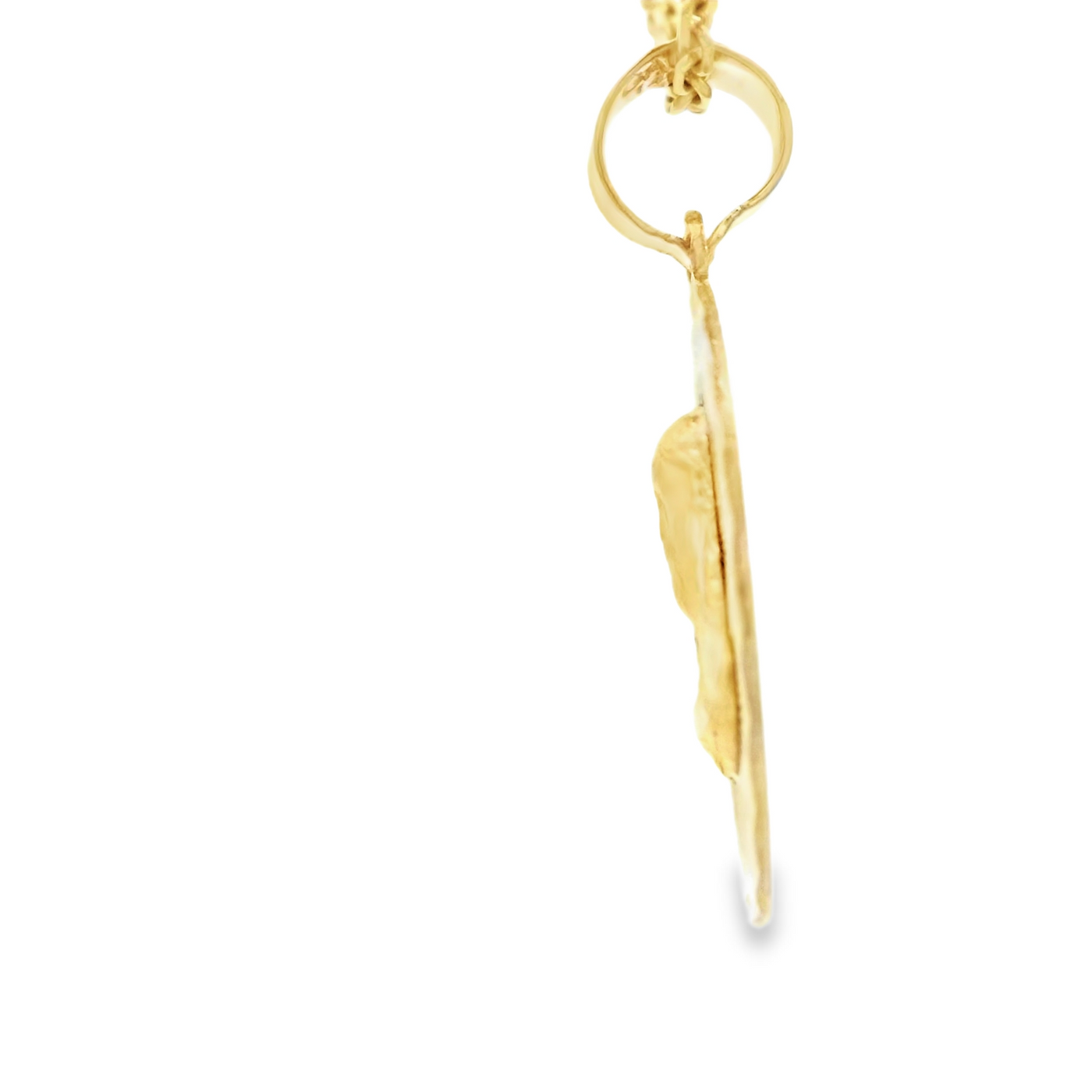PENDANT 14K JESUS DC OVAL JESUS FACE 3TONE