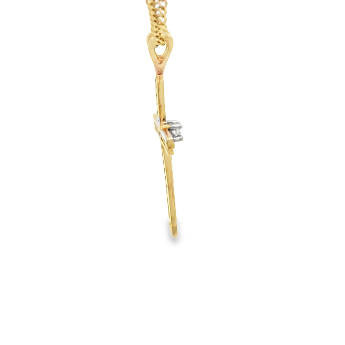 14 KARAT CHARM GUADALUPE ROUND DC STARBURST